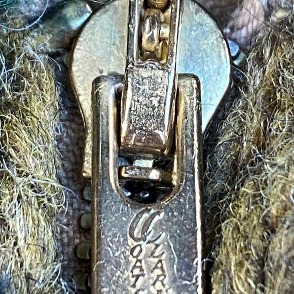 Vintage 1958 Green Goose Cowichan Handmade Woven Wool Jacket Canvas Large Canada - Picture 12 of 16